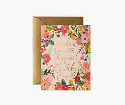Rifle Paper Co. Garden Party Birthday Card - Blank Card & Envelope