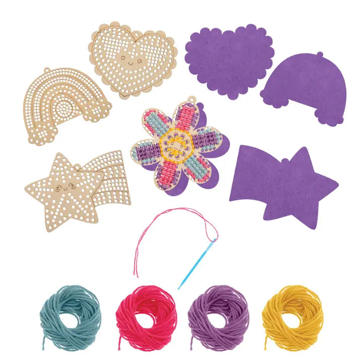 Wood Lacing Cards: Rainbow