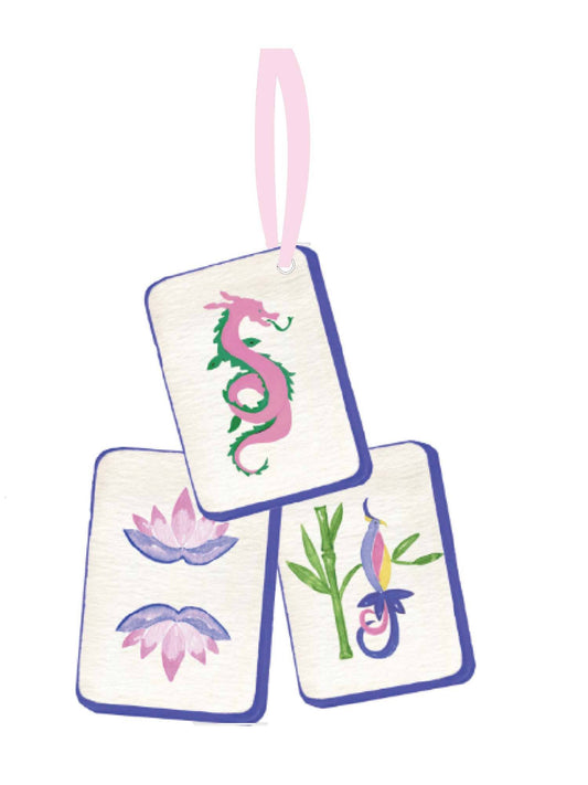 Petite Mahjong Acrylic Christmas Ornament