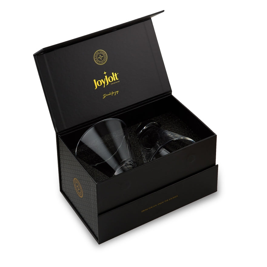 2 Round Martini Glasses Aqua Vitae Collection