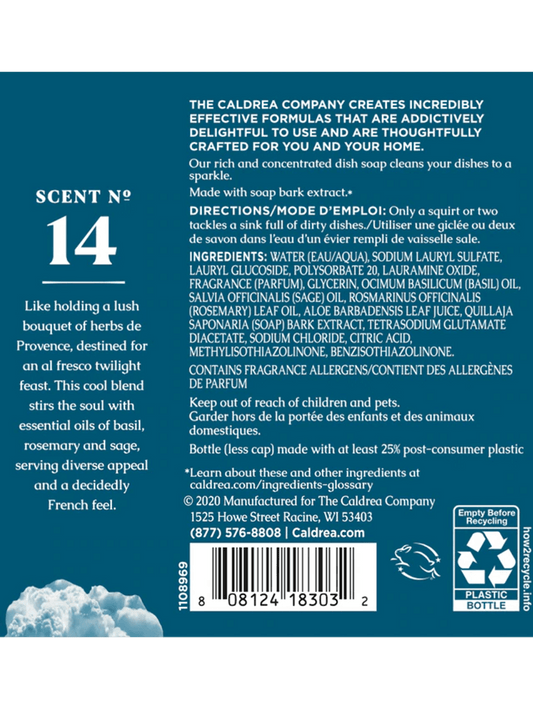 Caldrea Basil Blue Sage Dish Soap