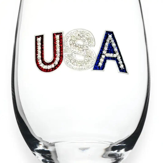 USA Stemless Wine Glass