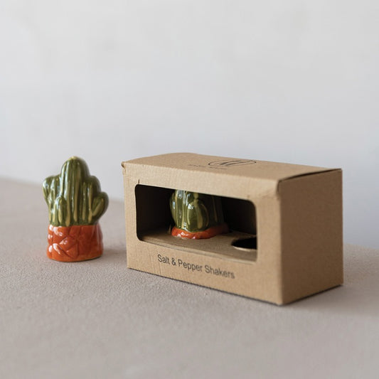 Hazel Mazel Cactus Salt & Pepper Shaker Set