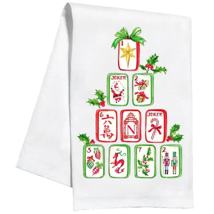 Mahjong Tiles Pyramid Kitchen Towel