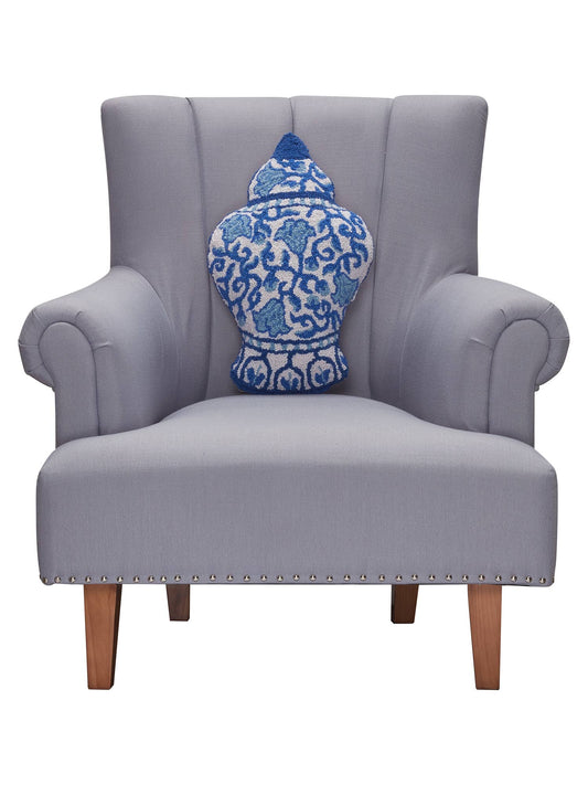 Chinoiserie Ginger Jar Wool Pillow