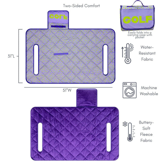 Birdie Lilac Leopard Reversible Golf Cart Seat Cover