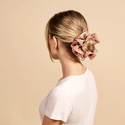 Dusty Rose Ruffle Up Scrunchie