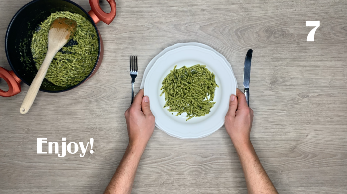Trofiette with Basil Pesto