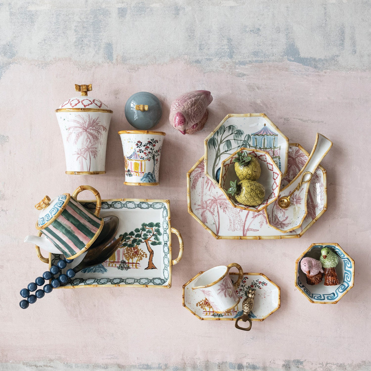 Palemera Hand Painted Stoneware Bowls