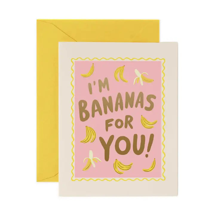 Bananas For You Valentine's Day Card
