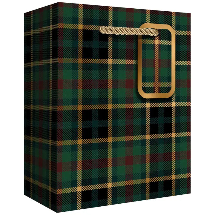 Hunter & Navy Plaid Gift Bag Small