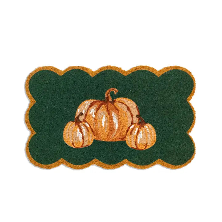 Scallop Pumpkin Coir Doormat