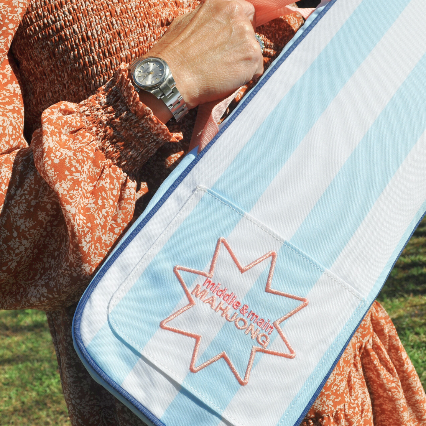 Mahjong Rack Bag - Poolside Blue