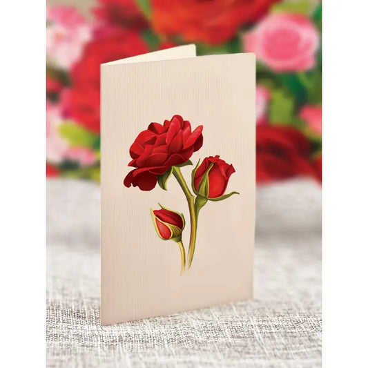 Blooming Roses Pop-up Card