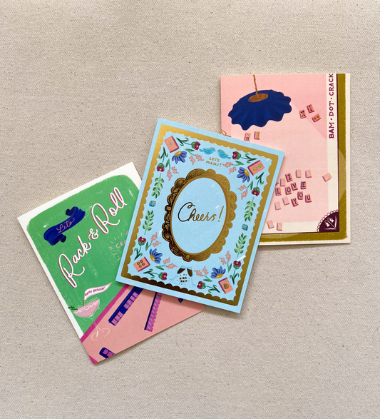 Let's Rack and Roll! Mahjong Birthday Card