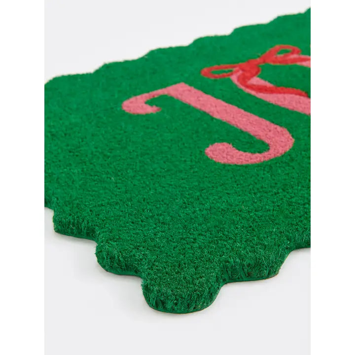 "Joy" Scalloped Doormat