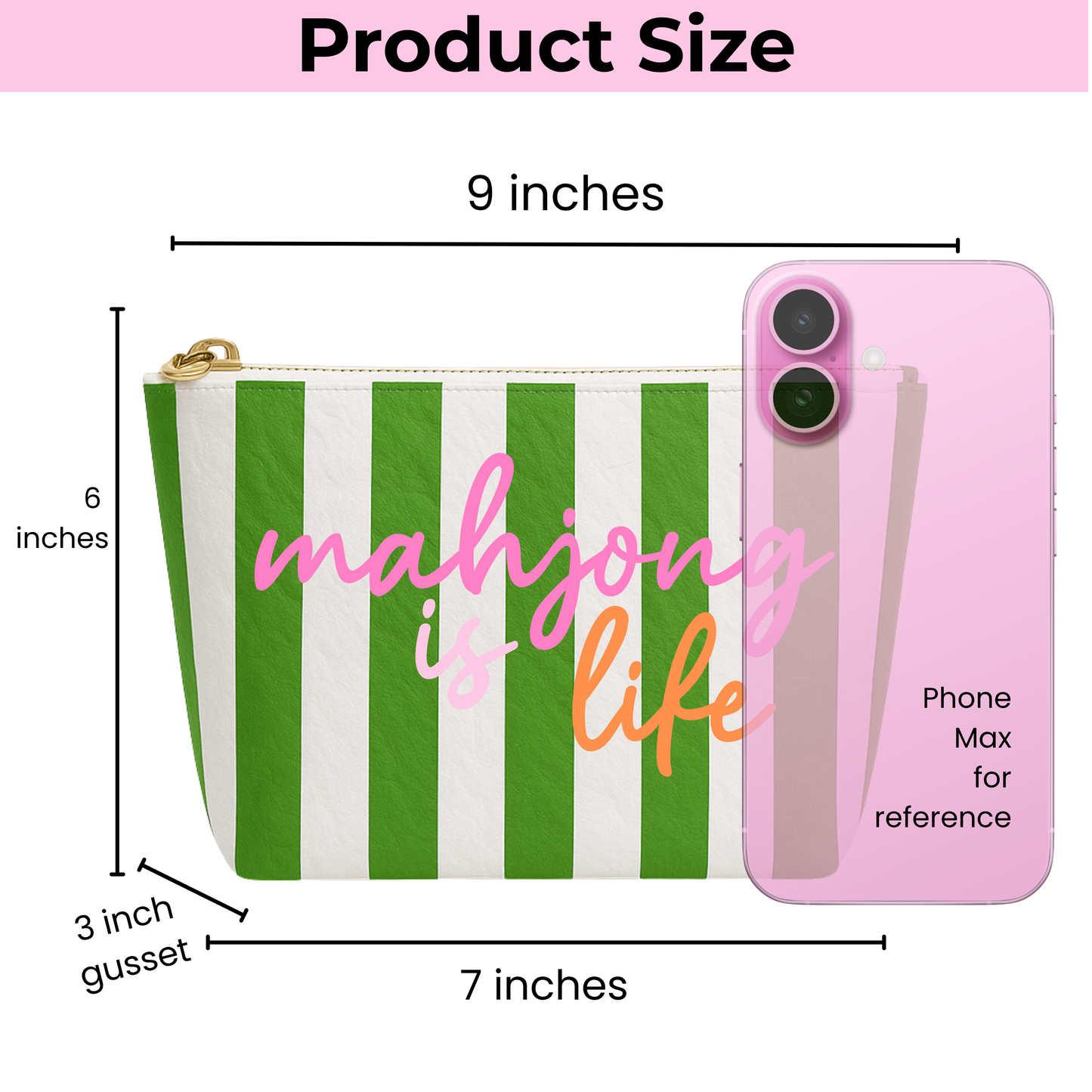 Mahjong is Life Preppy Zipper Bag