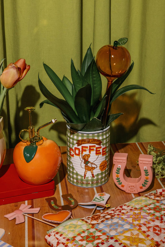 Coffee Cowgirl Ceramic Planter