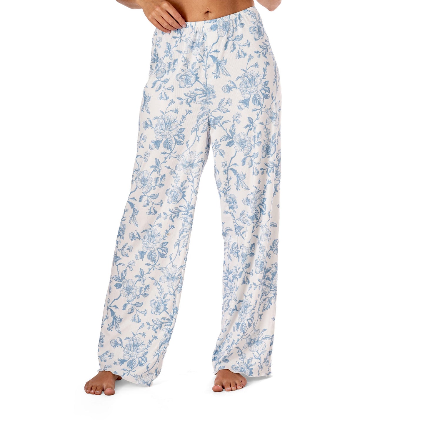 Hello Mello Blue Floral Pants