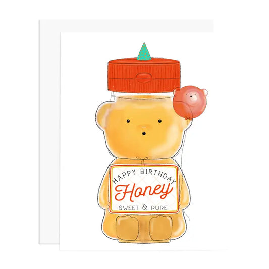 Sweet Birthday Honey Bear Greeting Card