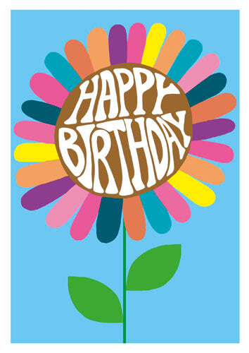 Flower Birthday Greeting Card
