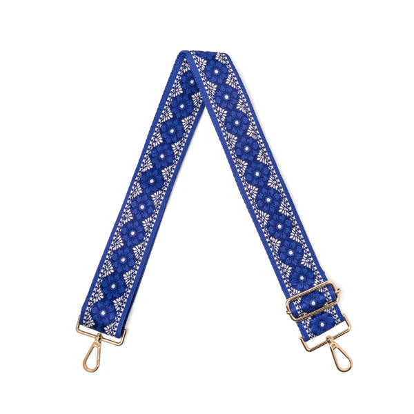 Kedzie Embroidered Interchangeable Straps - Indigo Bloom