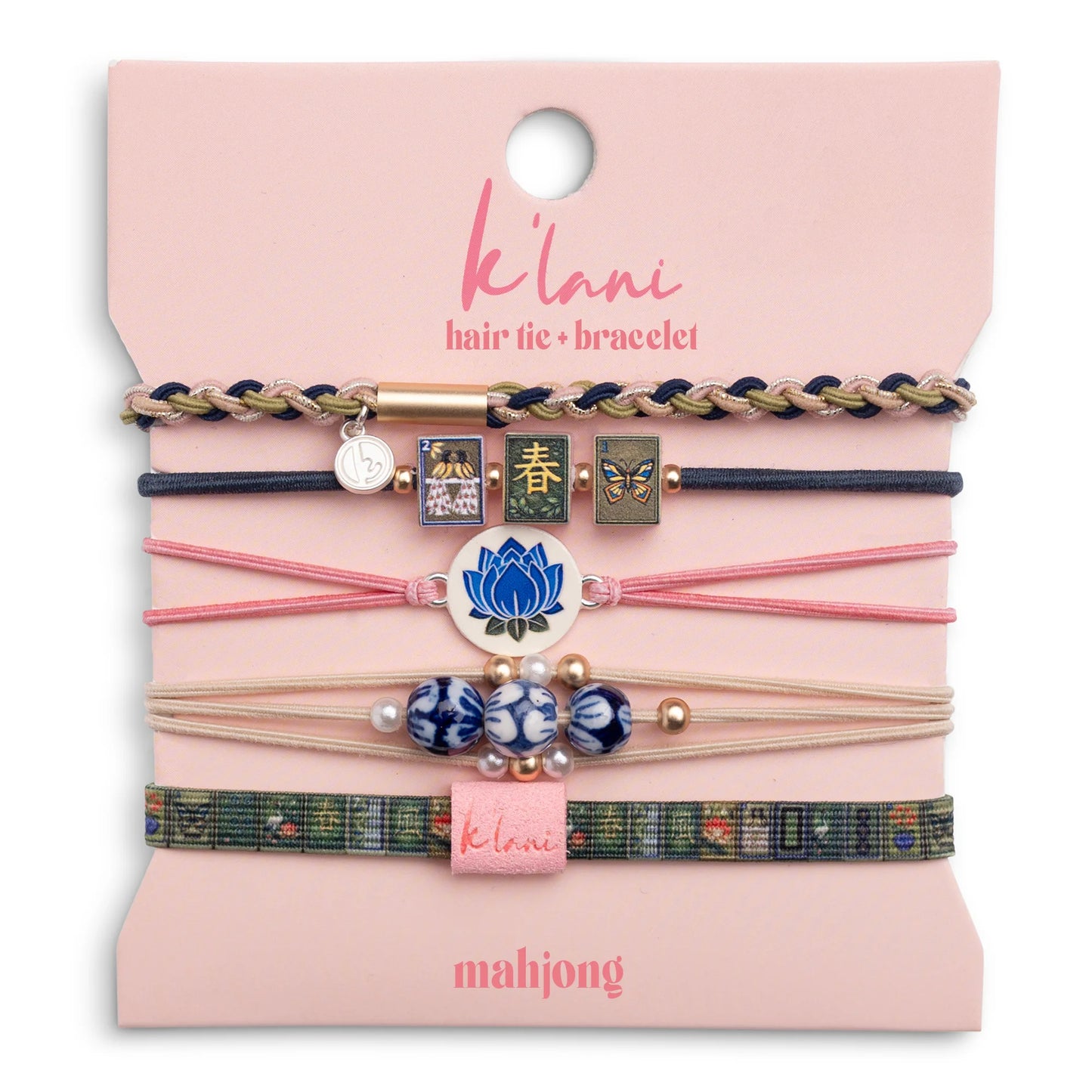 "Mahjong" Themed Hair Tie Bracelets