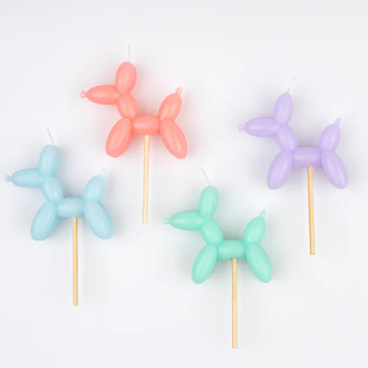 Balloon Dog Birthday Candles