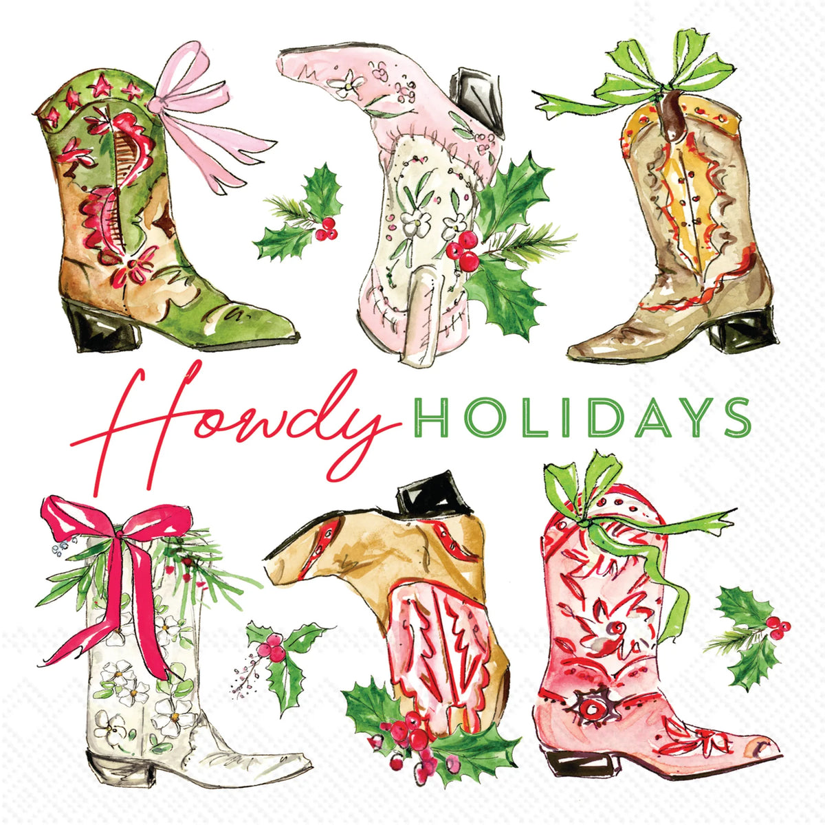 Howdy Holidays Cocktail Napkins