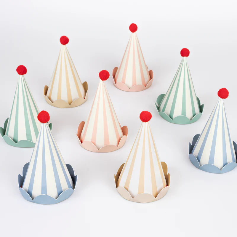 Stripe Pastel Party Hats