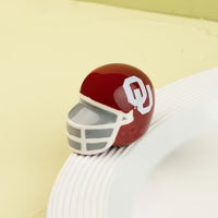 Nora Fleming Mini Oklahoma University Helmet