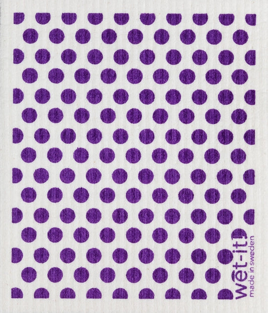 Purple Dots Swedish Cloth