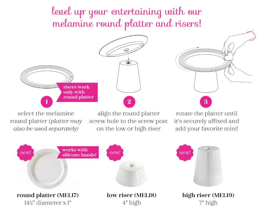 Nora Fleming Serveware Pinstripes Melamine Round Platter