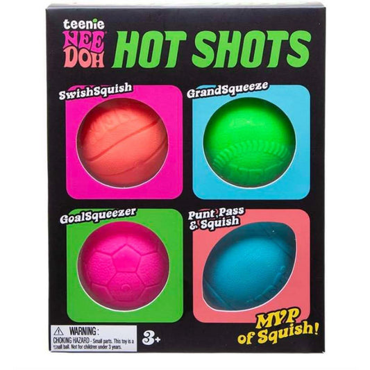 Teenie NeeDoh HOT SHOTS 4 Pack Squishy