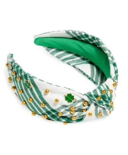 Green Plaid Lucy Headband
