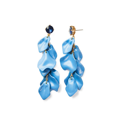 Violet & Brooks Blue Petals Cascade Earrings