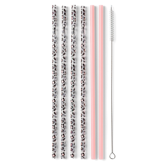 Swig Life Luxy Leopard & Blush Tall Tumbler Straw Set