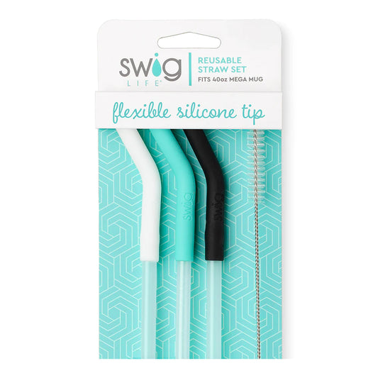 Swig Life Mega Mug Tumbler Reusable Straw Set