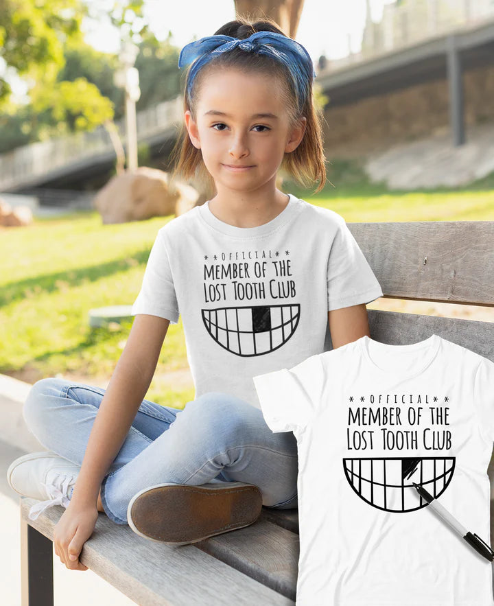 It's A Hole New World Tooth-Tees Lost Tooth T-Shirt + Permanent Marker
