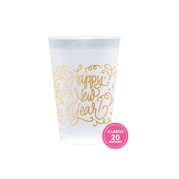 Happy New Year Frosted Cups 12 oz. (10 per) – Davis Street Mercantile