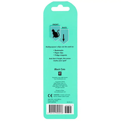 Black Cats I-Clips Magnetic Page Markers