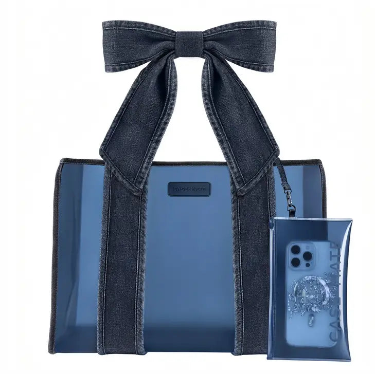 Case-Mate Denim Bow Classic Jelly Tote Bag