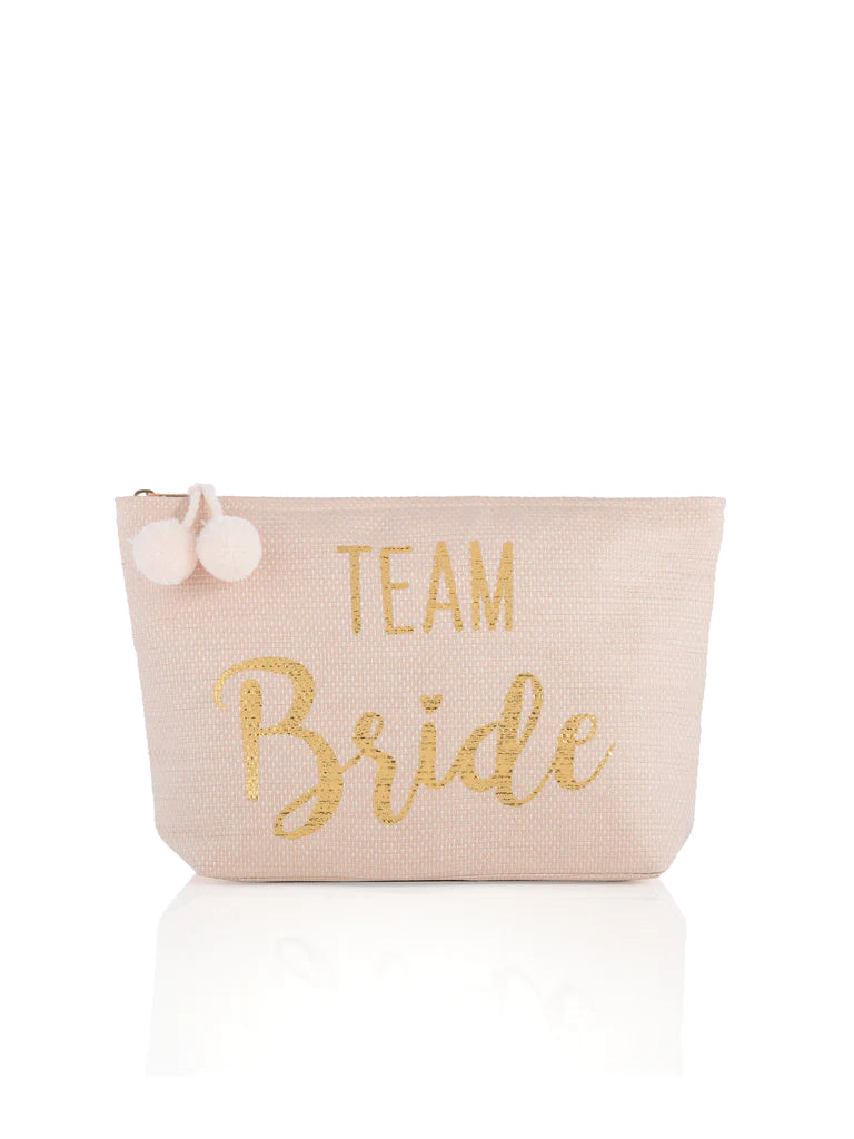 Blush Team Bride Zip Pouch