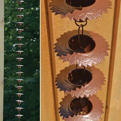 Leaf Lip 20 Cup Rain Chain