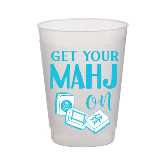 "Get Your Mahj On" Plastic Frost Flex Cups