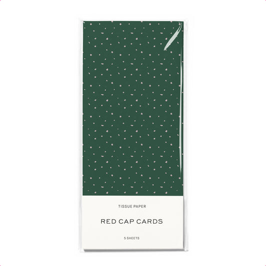 Pink Flecks/Green Tissue Paper