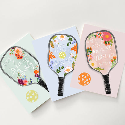To My Amazing Terrific Partner Pickleball Greeting Card