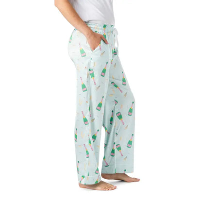 Hello Mello Boots & Bubbles Satin Pajama Pant