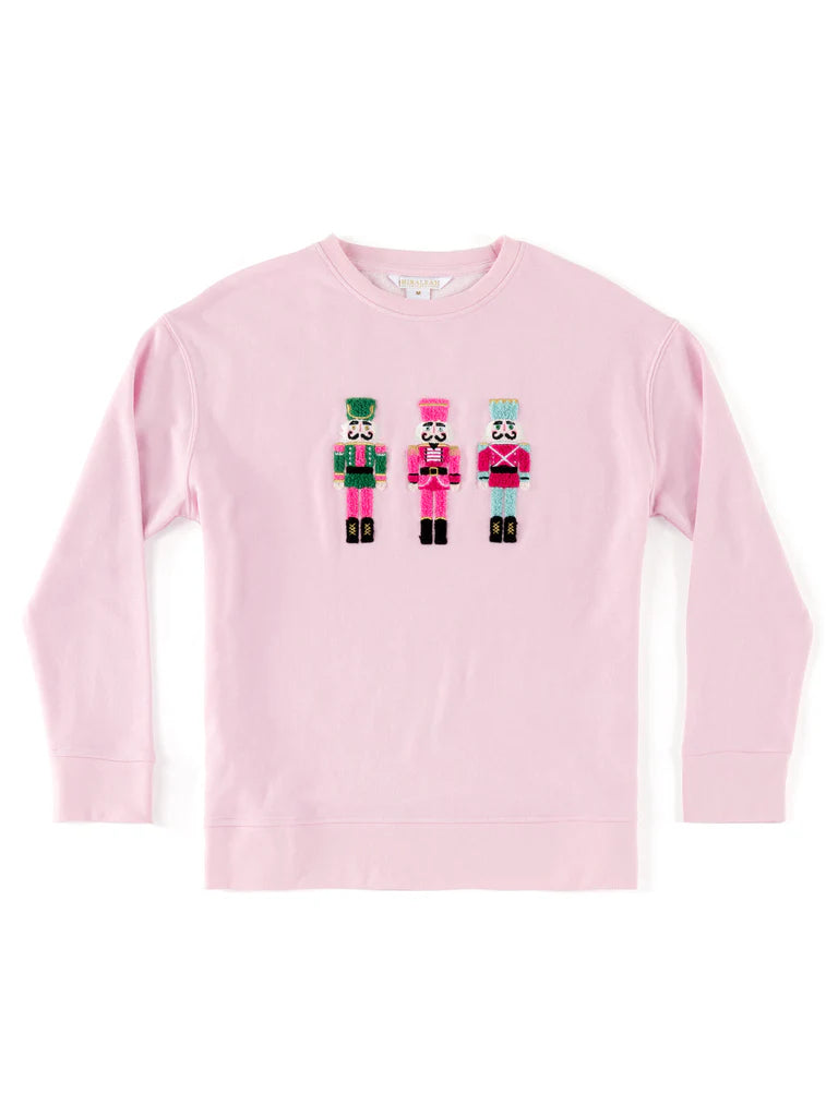 Shiraleah Blush Pink Nutcracker Holiday Sweatshirt