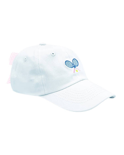 Girls Tennis Bow Baseball Hat - Youth (ages 2-7)